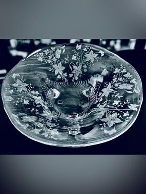 Tiffin Elegant Glass Bowl - Coronet Etching